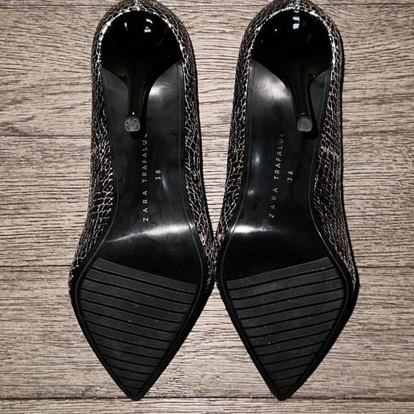 Zara Trafaluc metallic snakeskin heels - Picture 9 of 9